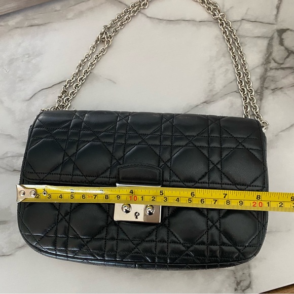 Christian Dior, Miss Dior Black Cannage Lambskin Small Flap Bag with Chain - Picture 12 of 16